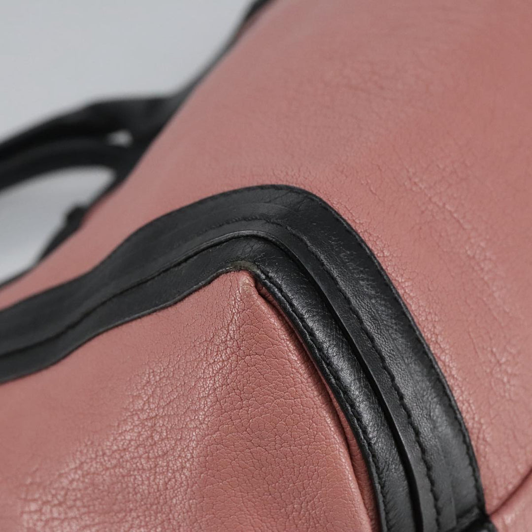 Chloe Alison Tote Bag Leather Pink Black Gold am7274