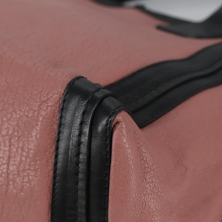 Chloe Alison Tote Bag Leather Pink Black Gold am7274