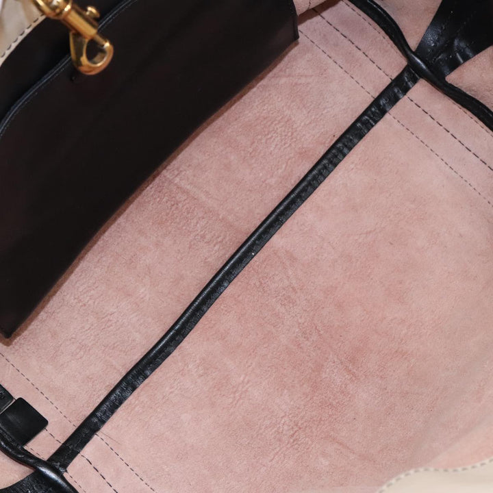 Chloe Alison Tote Bag Leather Pink Black Gold am7274