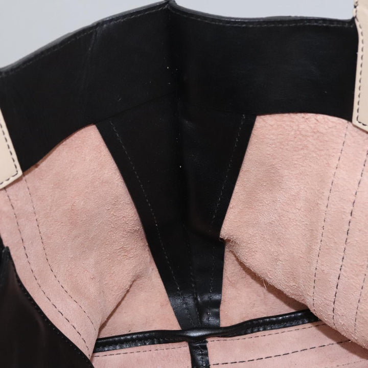Chloe Alison Tote Bag Leather Pink Black Gold am7274