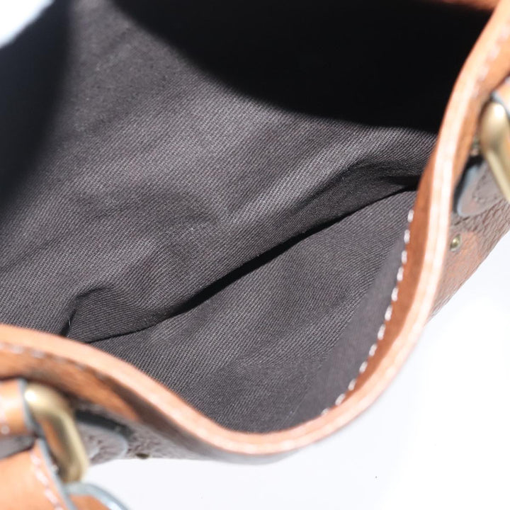 Chloe Paddington Hand Bag Leather Brown Gold Silver am7277