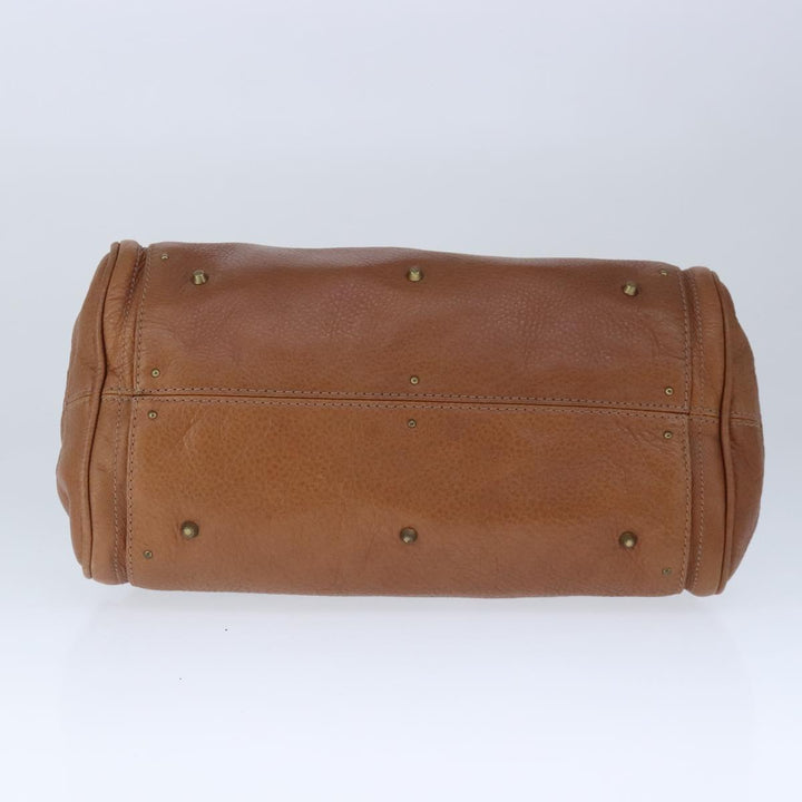 Chloe Paddington Hand Bag Leather Brown Gold Silver am7277