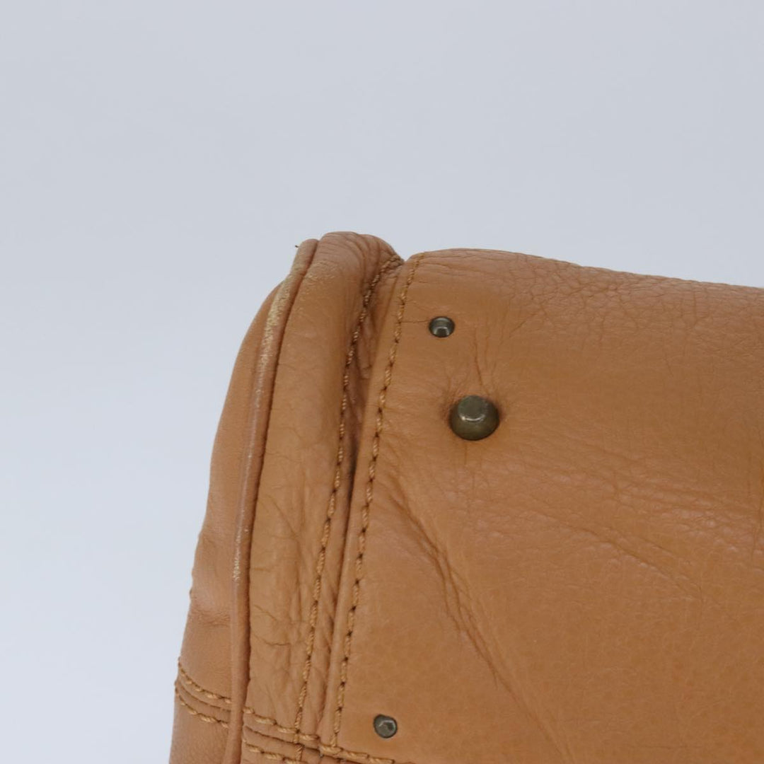 Chloe Paddington Hand Bag Leather Brown Gold Silver am7278