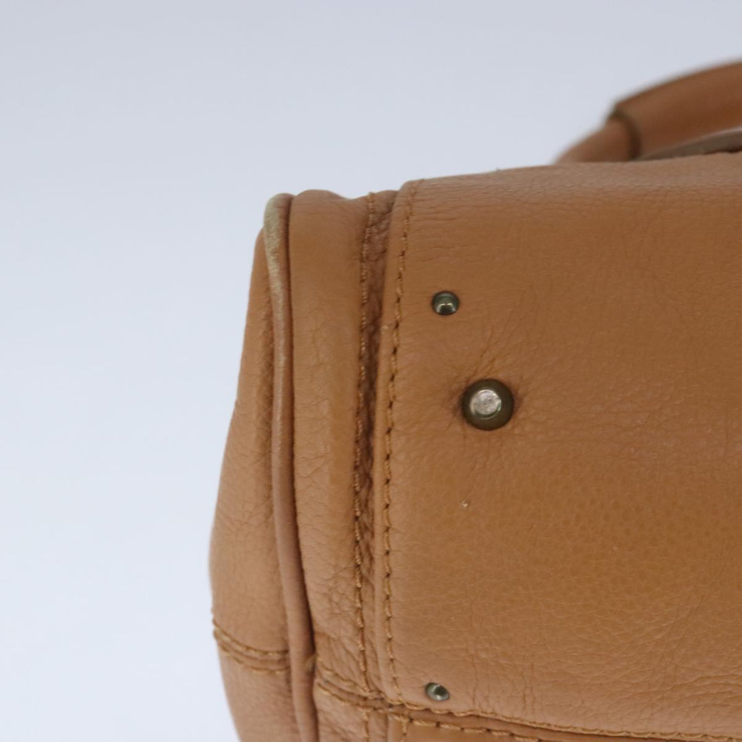 Chloe Paddington Hand Bag Leather Brown Gold Silver am7278