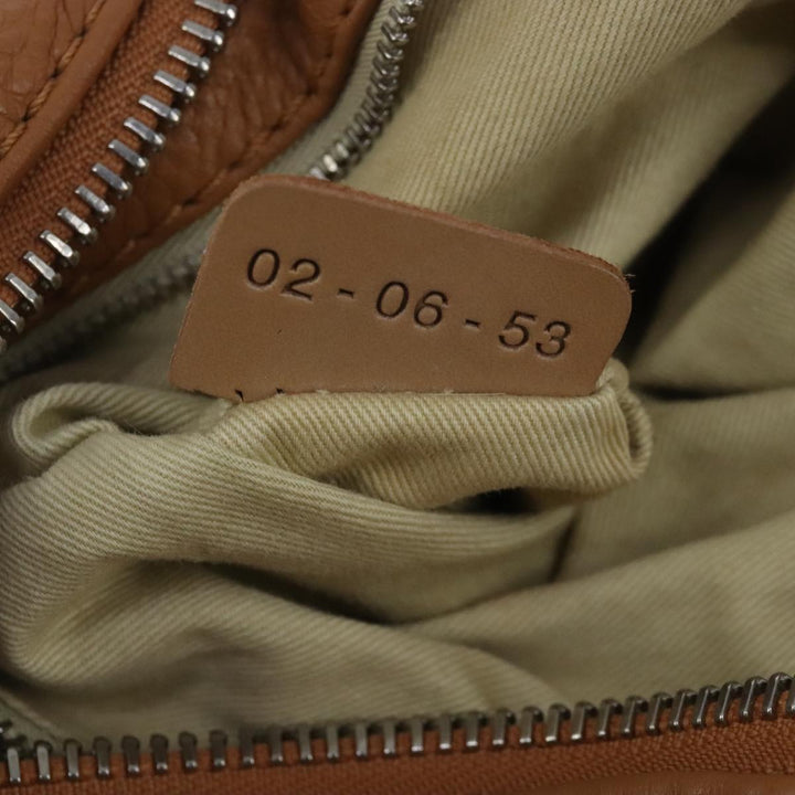 Chloe Paddington Hand Bag Leather Brown Gold Silver am7278