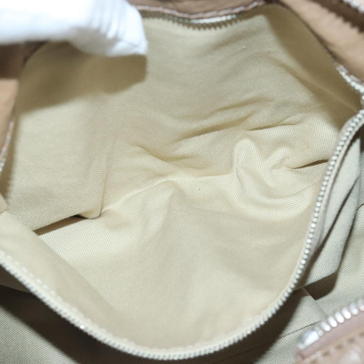 Chloe Paddington Hand Bag Leather Beige Gold Silver am7279