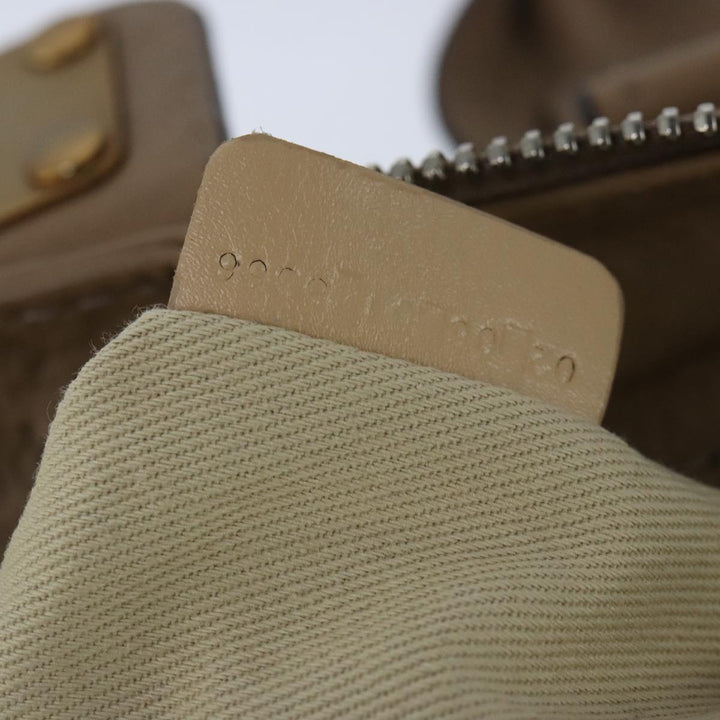 Chloe Paddington Hand Bag Leather Beige Gold Silver am7279