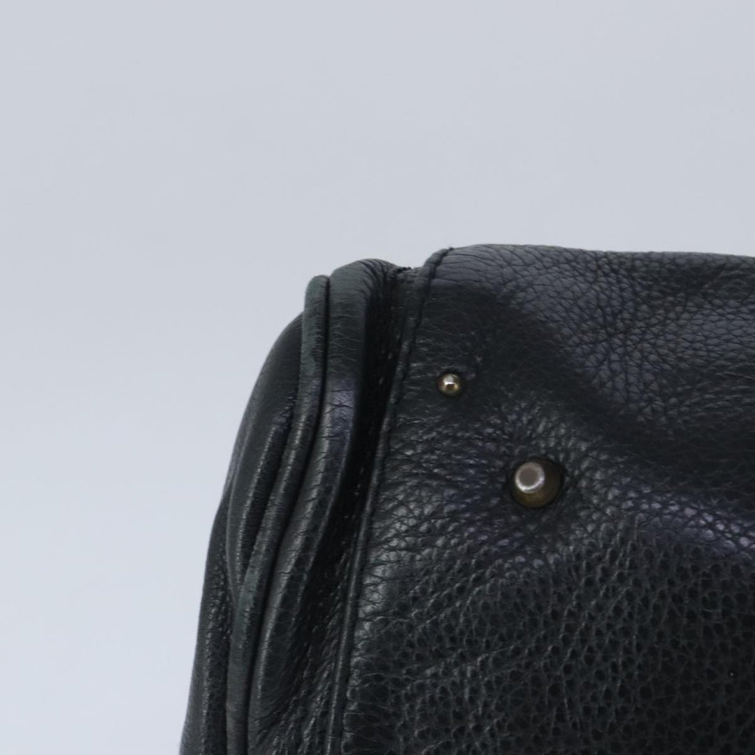 Chloe Paddington Hand Bag Leather Black Gold Silver am7280