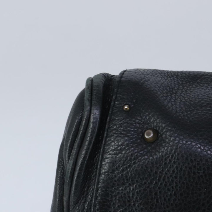 Chloe Paddington Hand Bag Leather Black Gold Silver am7280