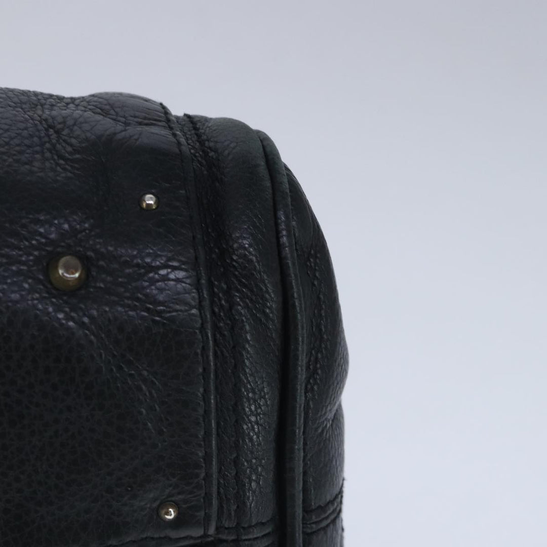 Chloe Paddington Hand Bag Leather Black Gold Silver am7280