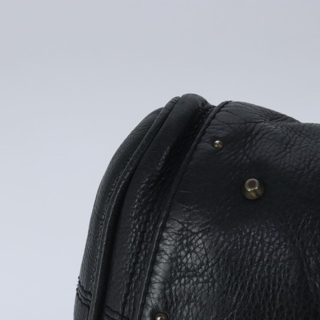 Chloe Paddington Hand Bag Leather Black Gold Silver am7280