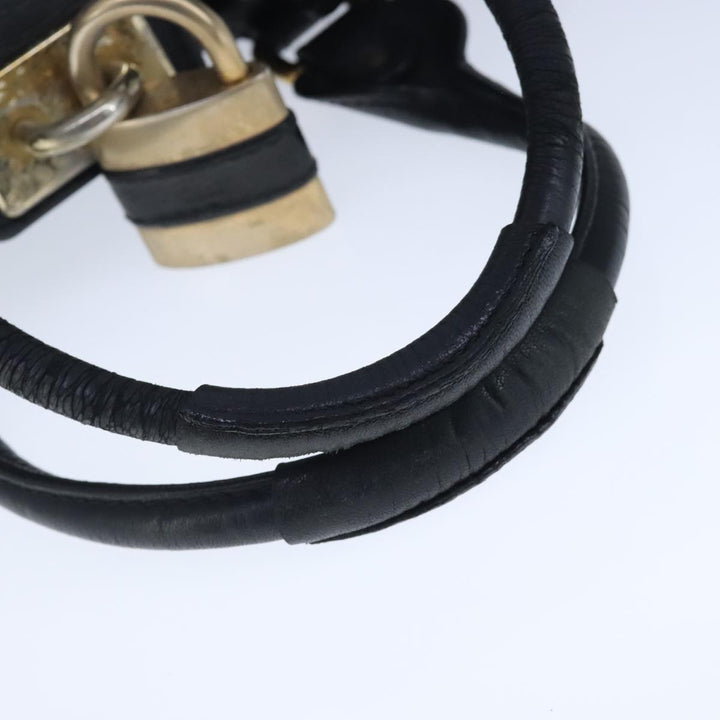 Chloe Paddington Hand Bag Leather Black Gold Silver am7280