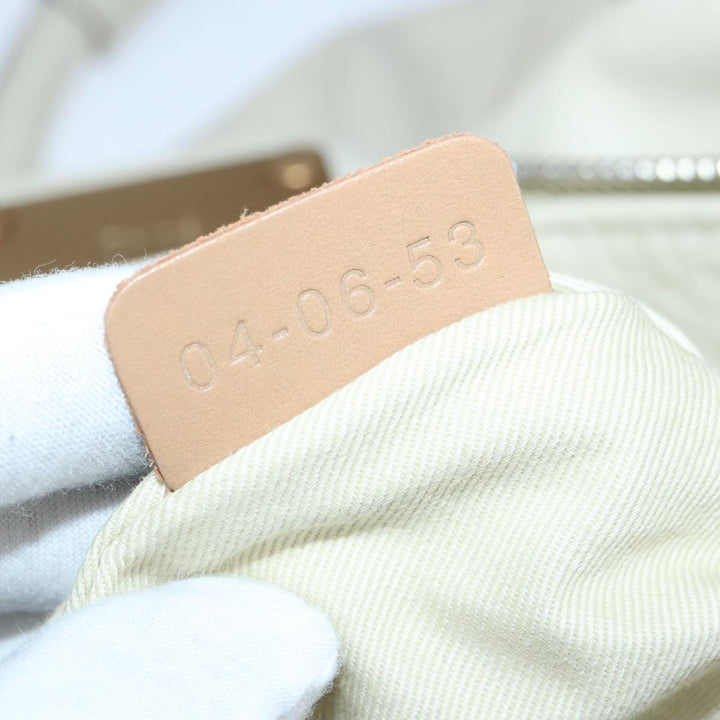 Chloe Paddington Hand Bag Leather Beige Gold Silver am7290