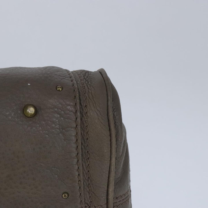 Chloe Paddington Hand Bag Leather Brown Gold Silver am7296