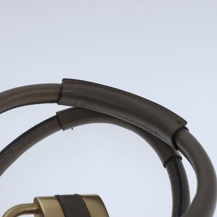 Chloe Paddington Hand Bag Leather Brown Gold Silver am7296