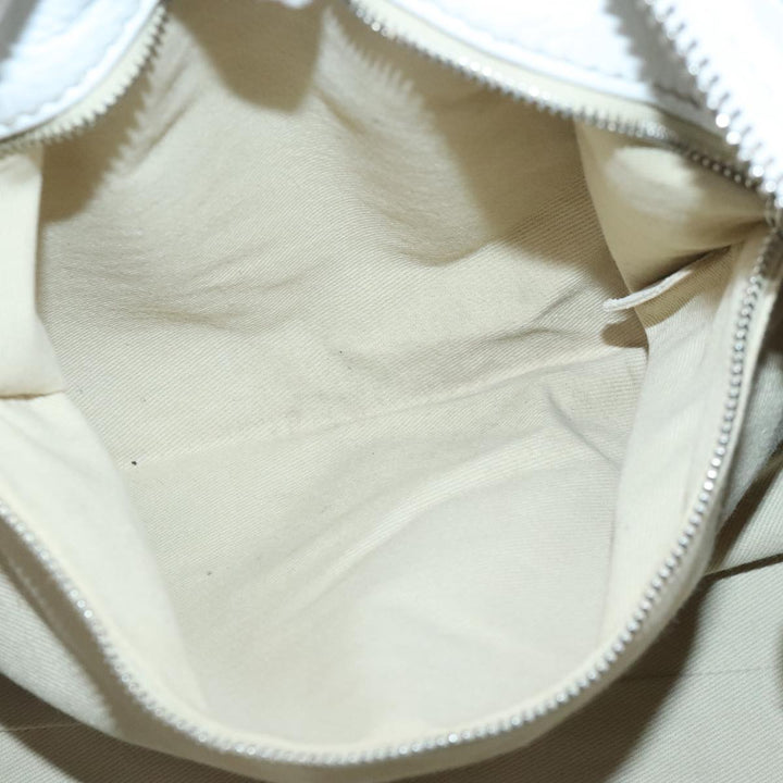 Chloe Paddington Hand Bag Leather White Gold Silver am7298