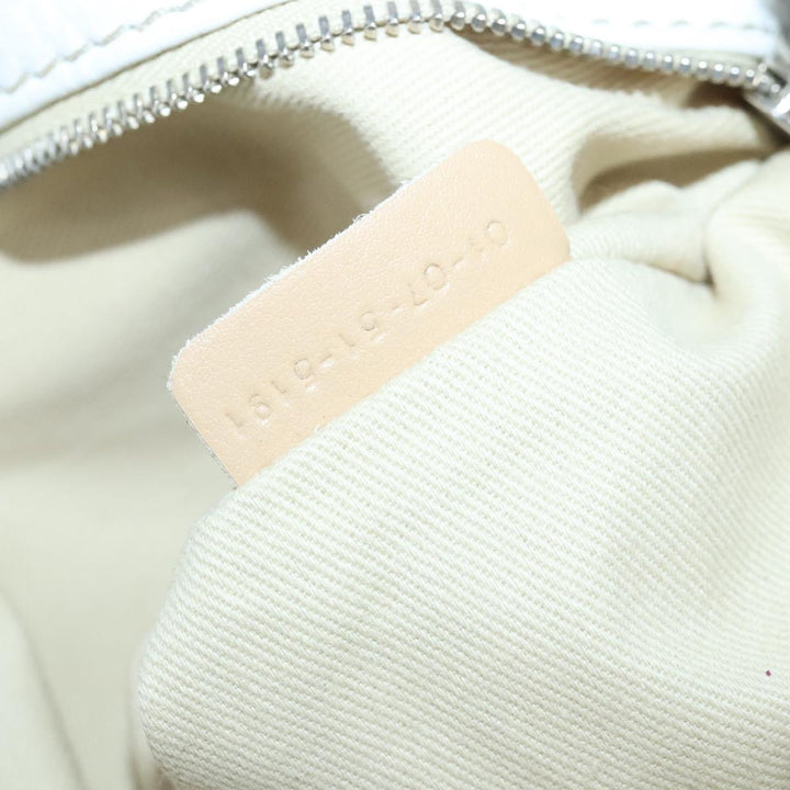 Chloe Paddington Hand Bag Leather White Gold Silver am7298