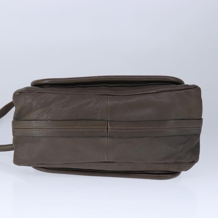 Chloe Paraty Hand Bag Leather 2way Brown Gold am7340