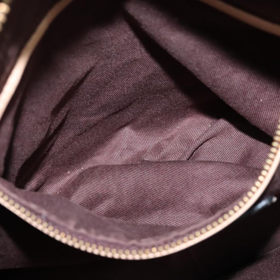 Chloe Paraty Hand Bag Leather 2way Brown Gold am7340