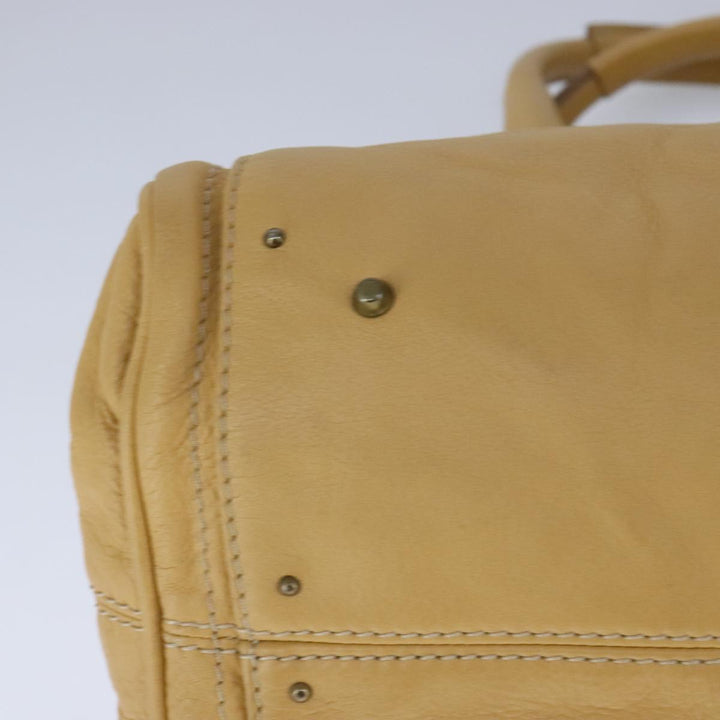 Chloe Paddington Hand Bag Leather Beige Silver am7341