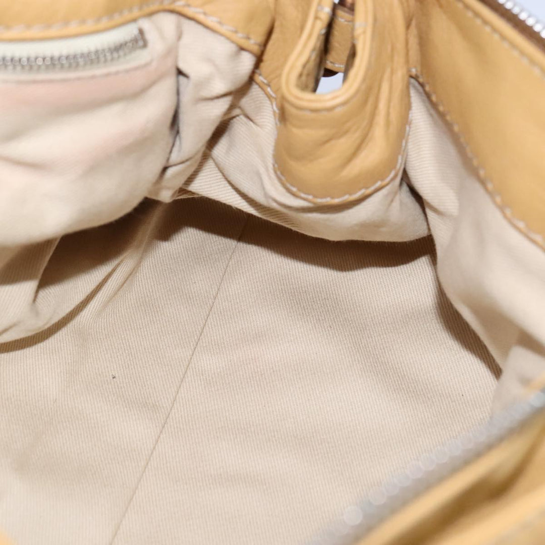 Chloe Paddington Hand Bag Leather Beige Silver am7341