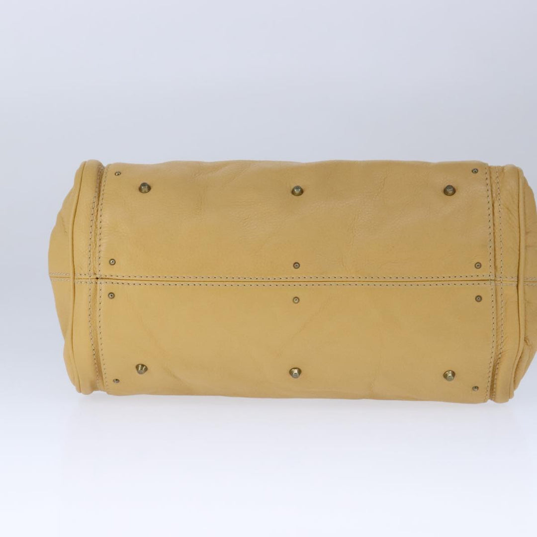Chloe Paddington Hand Bag Leather Beige Silver am7341