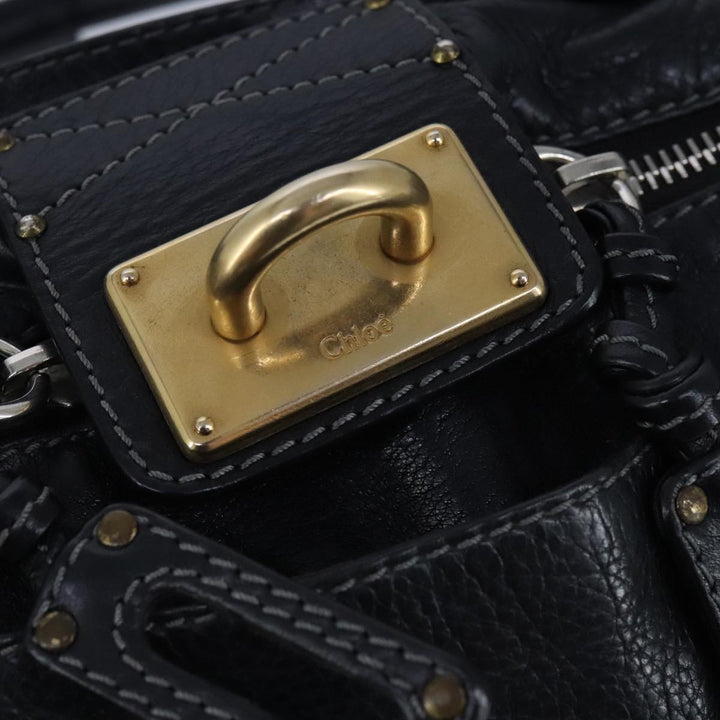Chloe Paddington Hand Bag Leather Black am7342
