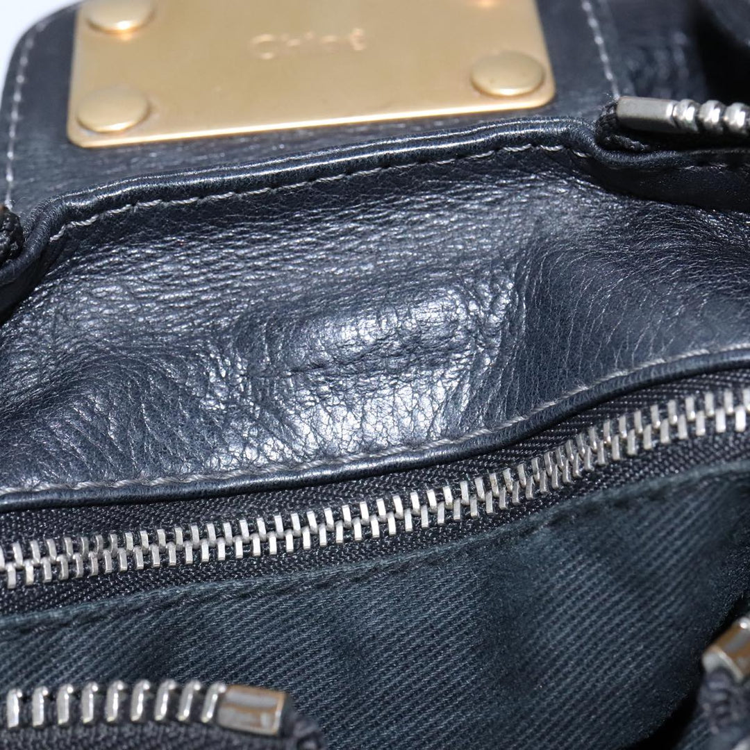 Chloe Paddington Hand Bag Leather Black am7342