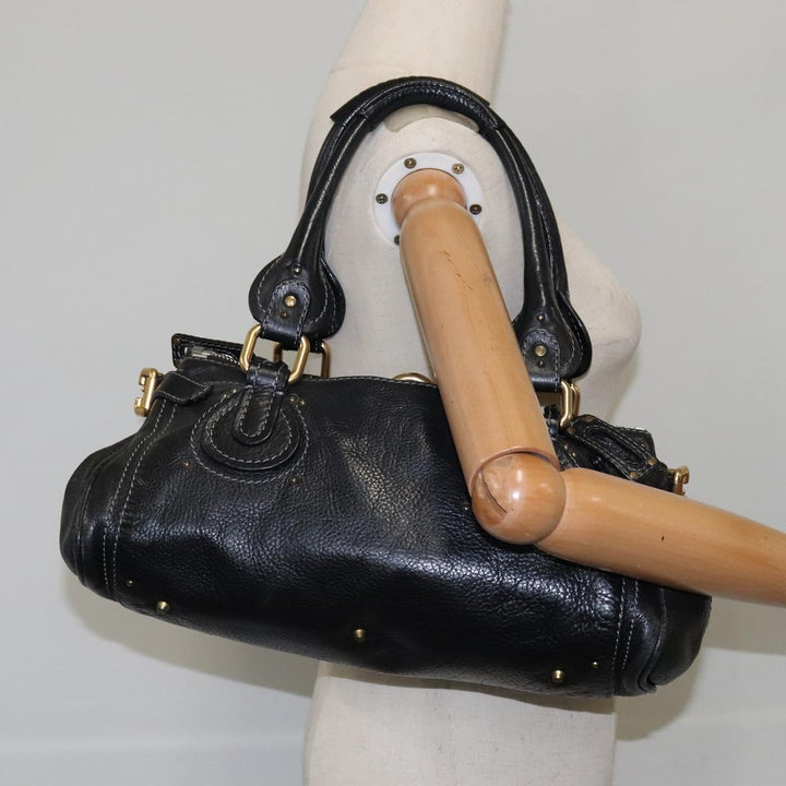 Chloe Paddington Hand Bag Leather Black am7342