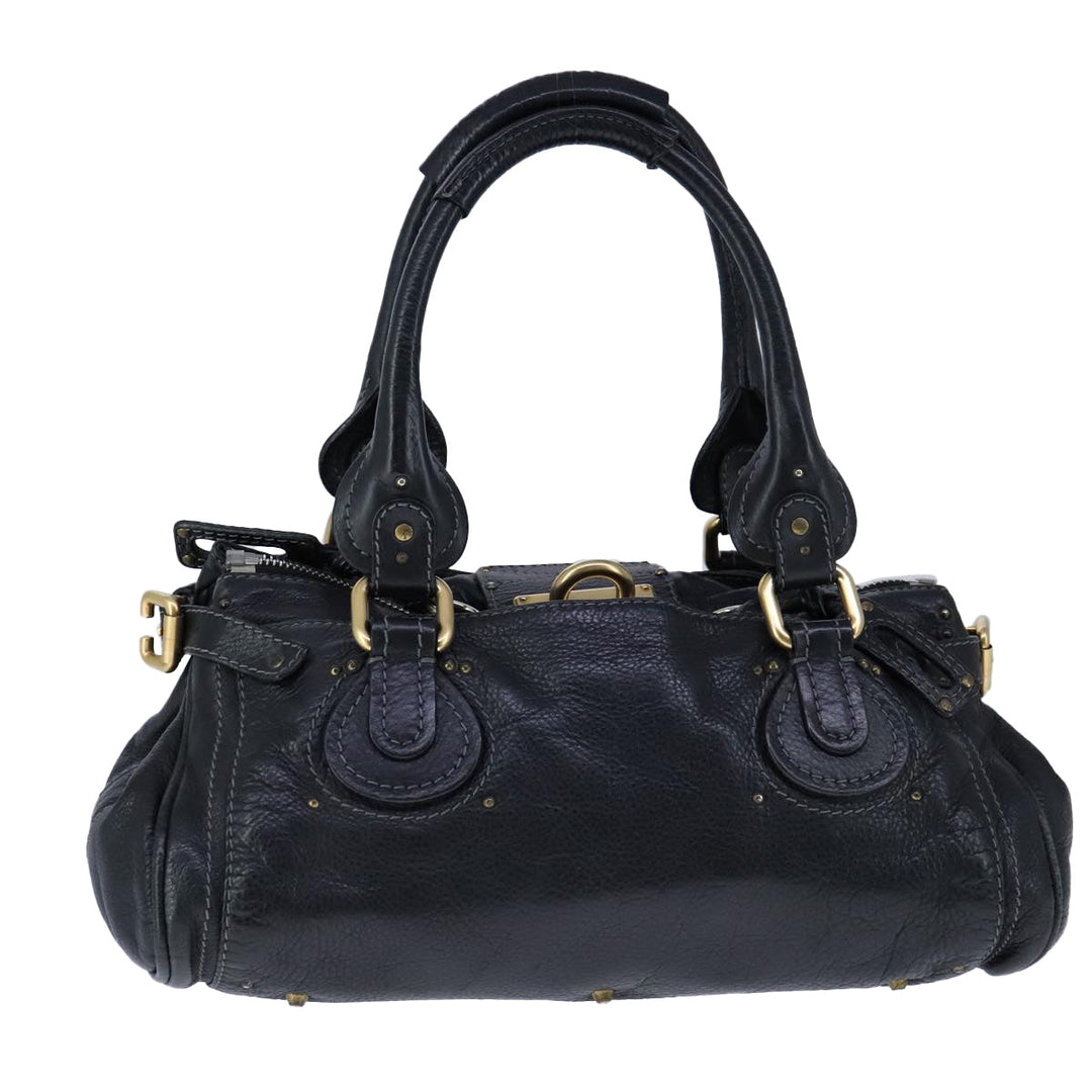 Chloe Paddington Hand Bag Leather Black am7342