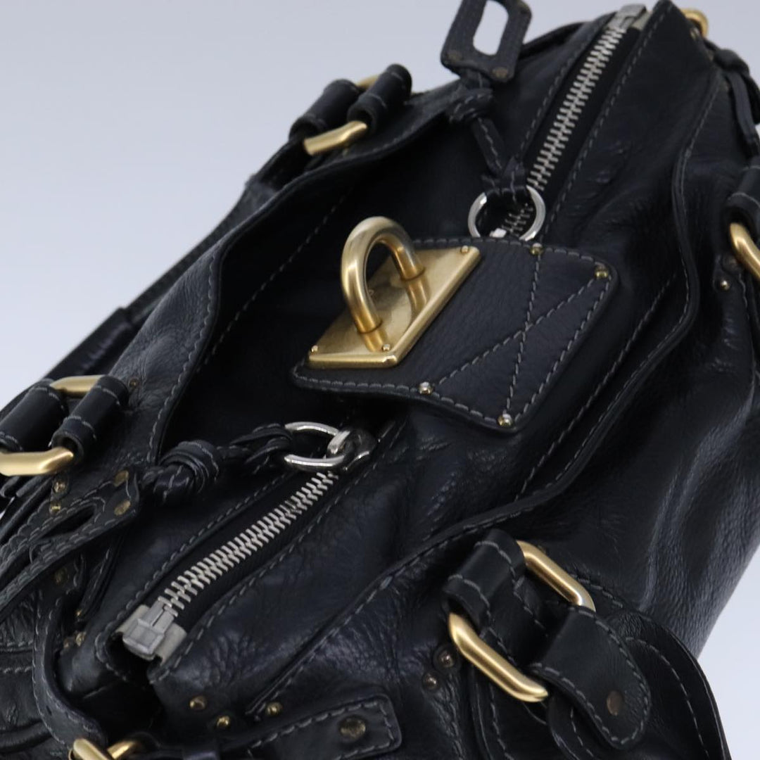 Chloe Paddington Hand Bag Leather Black am7342