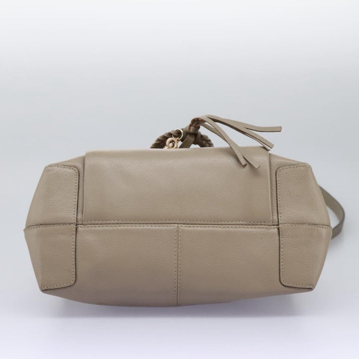 See by Chloe Shoulder Bag Leather Suede 2way Beige Gold am7344