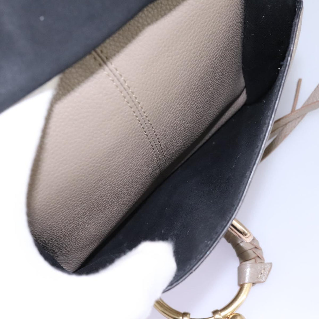 See by Chloe Shoulder Bag Leather Suede 2way Beige Gold am7344