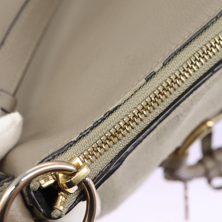 See by Chloe Shoulder Bag Leather Suede 2way Beige Gold am7344