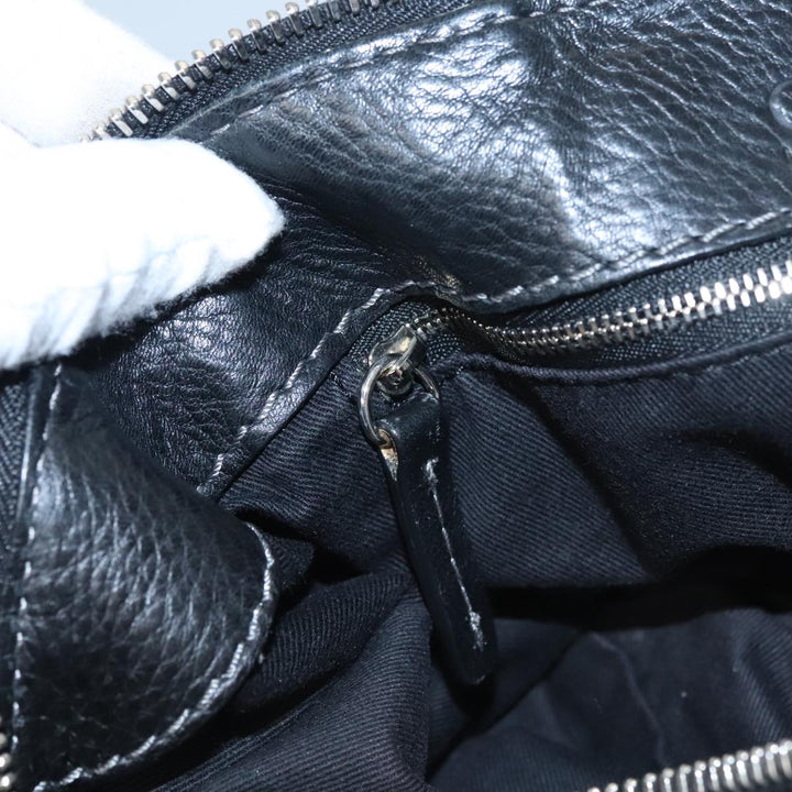 Chloe Paddington Hand Bag Leather Black Gold am7384
