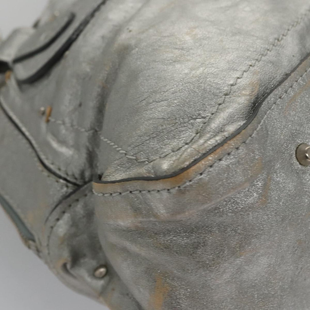 Chloe Paddington Hand Bag Leather Silver Gold am7386