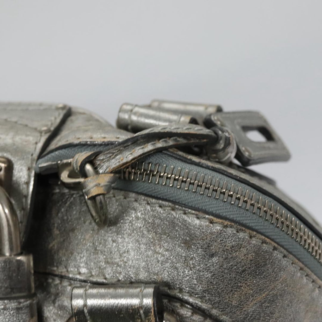 Chloe Paddington Hand Bag Leather Silver Gold am7386