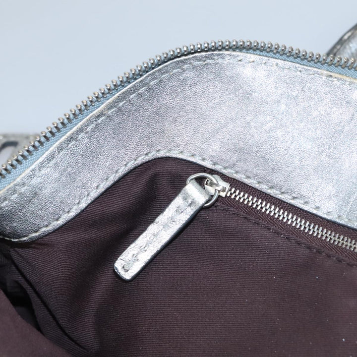 Chloe Paddington Hand Bag Leather Silver Gold am7386