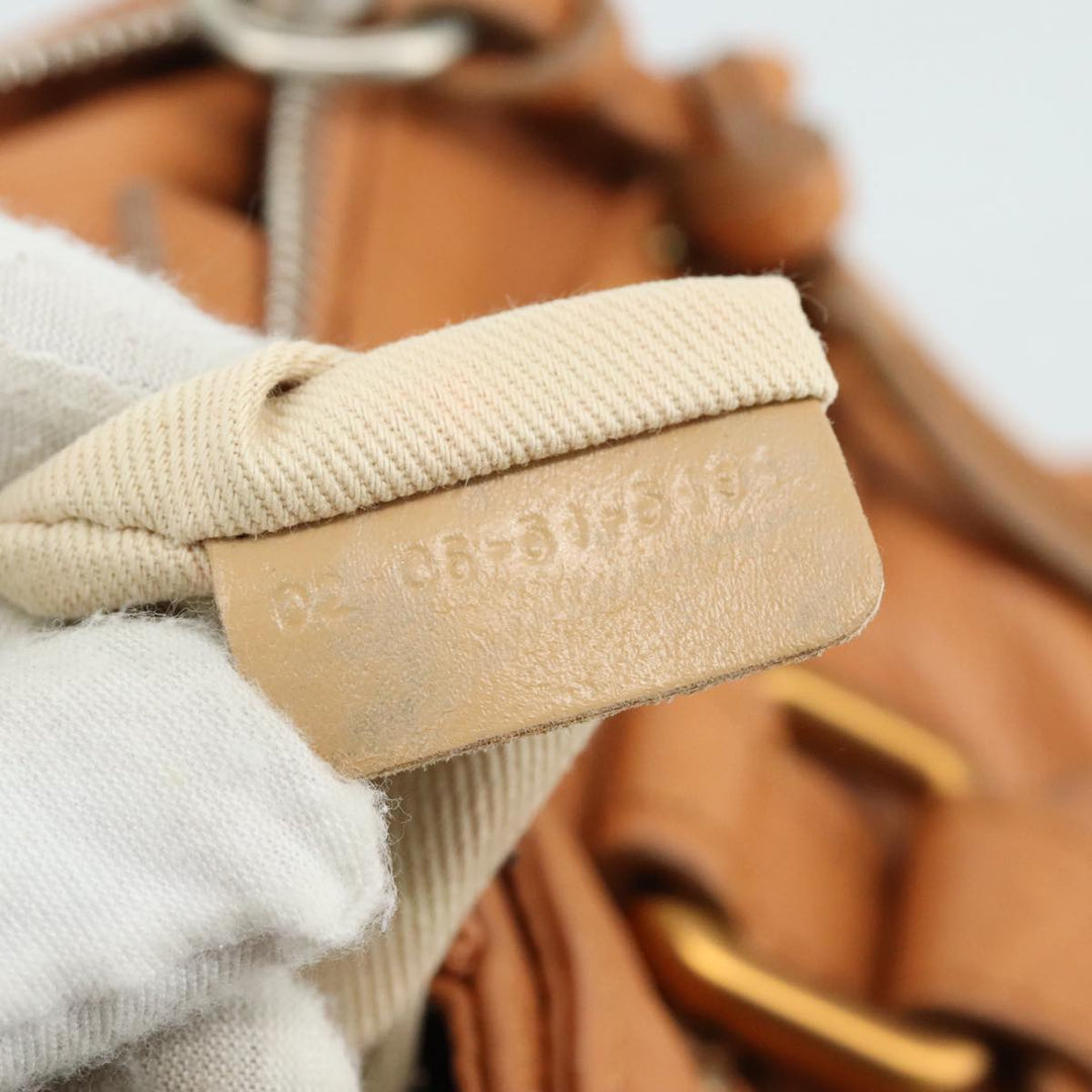 Chloe Paddington Hand Bag Leather Brown Gold Silver am7423