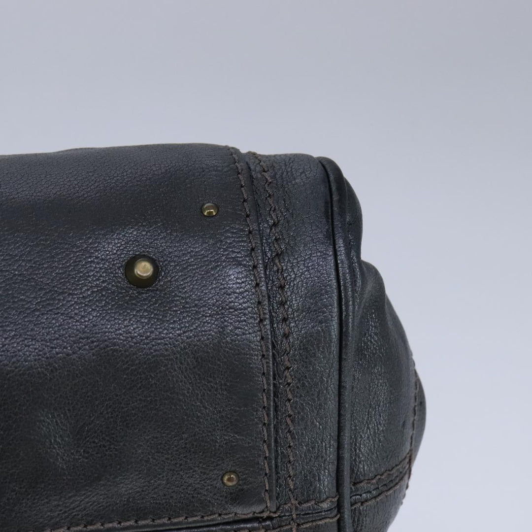 Chloe Paddington Hand Bag Leather Gunmetal am7424