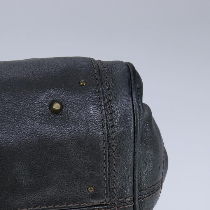 Chloe Paddington Hand Bag Leather Gunmetal am7424