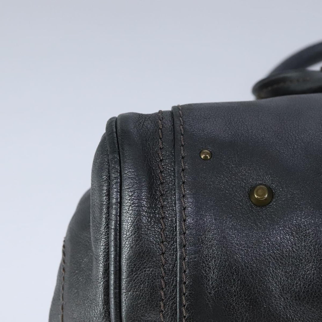 Chloe Paddington Hand Bag Leather Gunmetal am7424