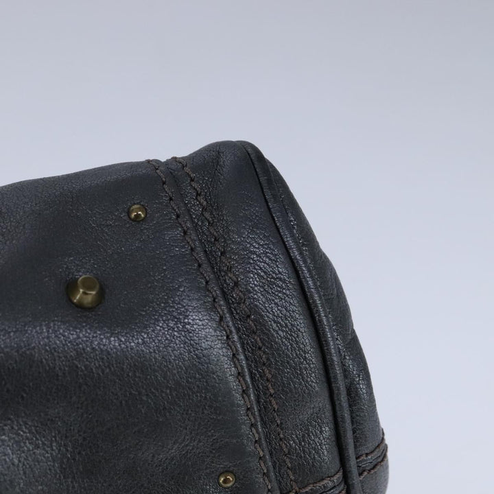 Chloe Paddington Hand Bag Leather Gunmetal am7424