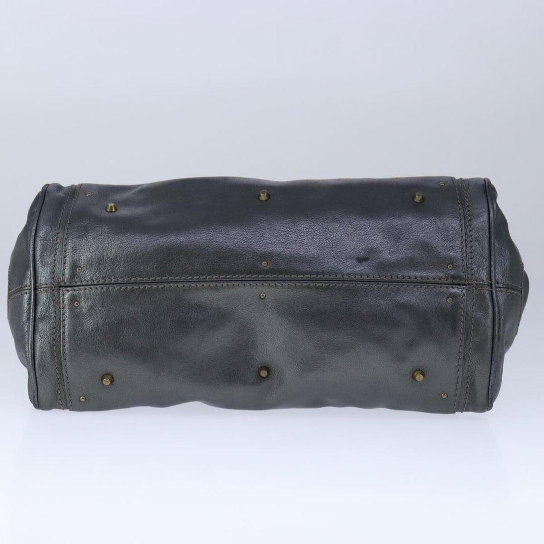 Chloe Paddington Hand Bag Leather Gunmetal am7424
