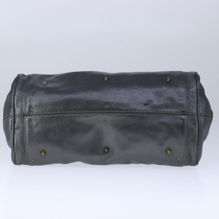 Chloe Paddington Hand Bag Leather Gunmetal am7424