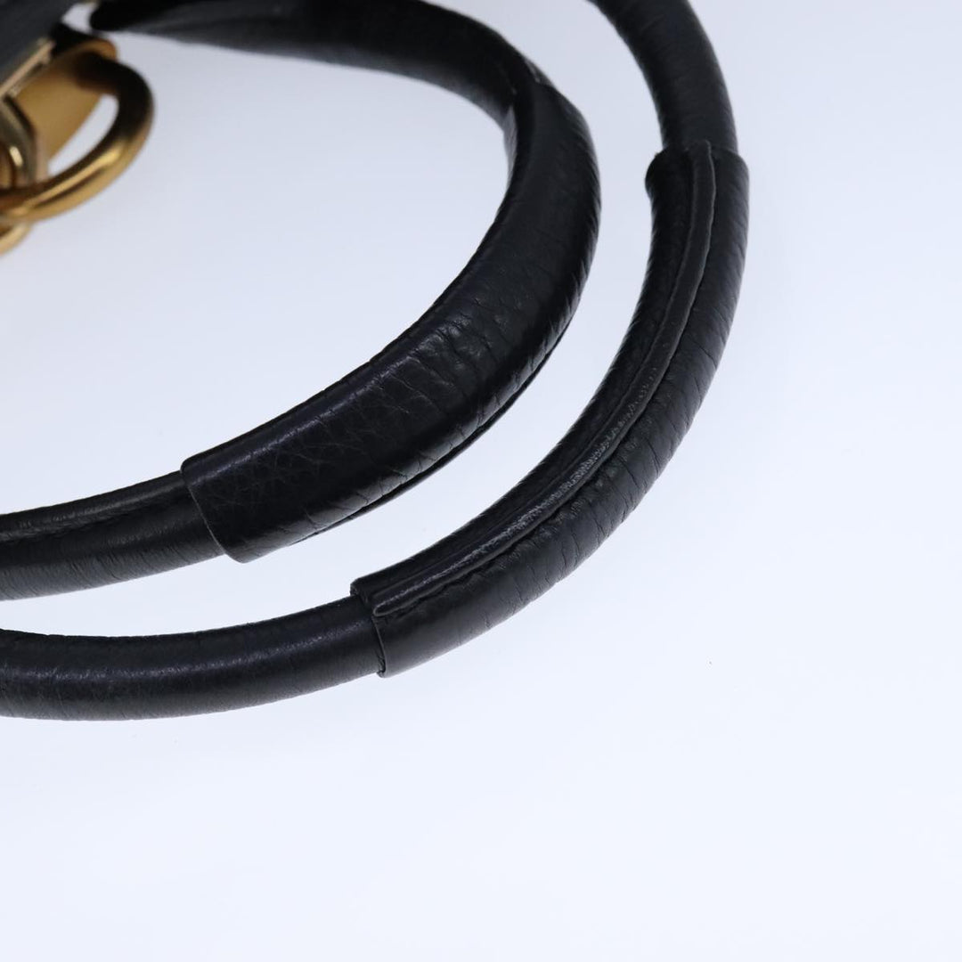 Chloe Paddington Hand Bag Leather Black Gold Silver am7425