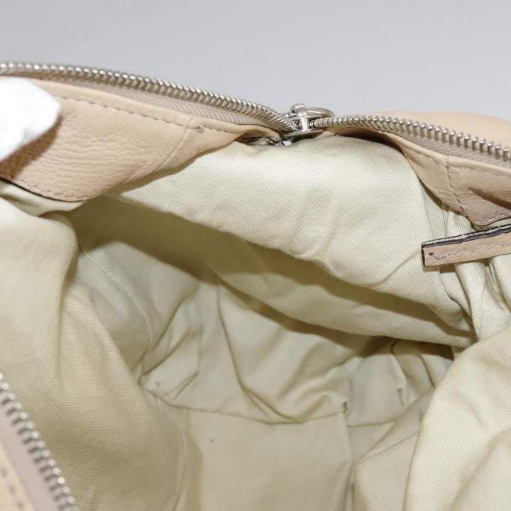 Chloe Paddington Hand Bag Leather Beige Silver am7427