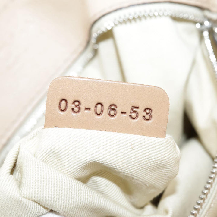 Chloe Paddington Hand Bag Leather Beige Silver am7427