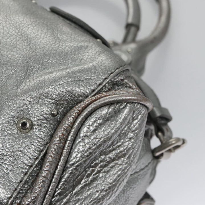 Chloe Paddington Hand Bag Leather Silver Gold am7440