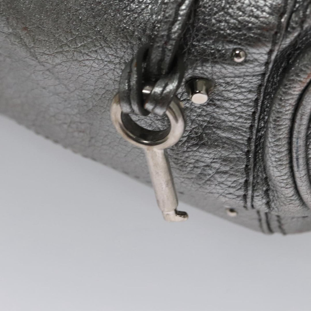 Chloe Paddington Hand Bag Leather Silver Gold am7440